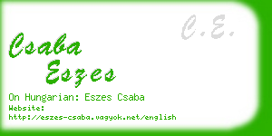 csaba eszes business card